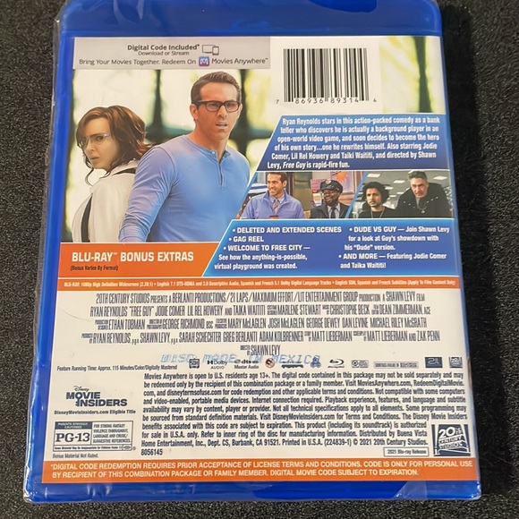 FREE GUY - Blu Ray - Picture 2 of 3